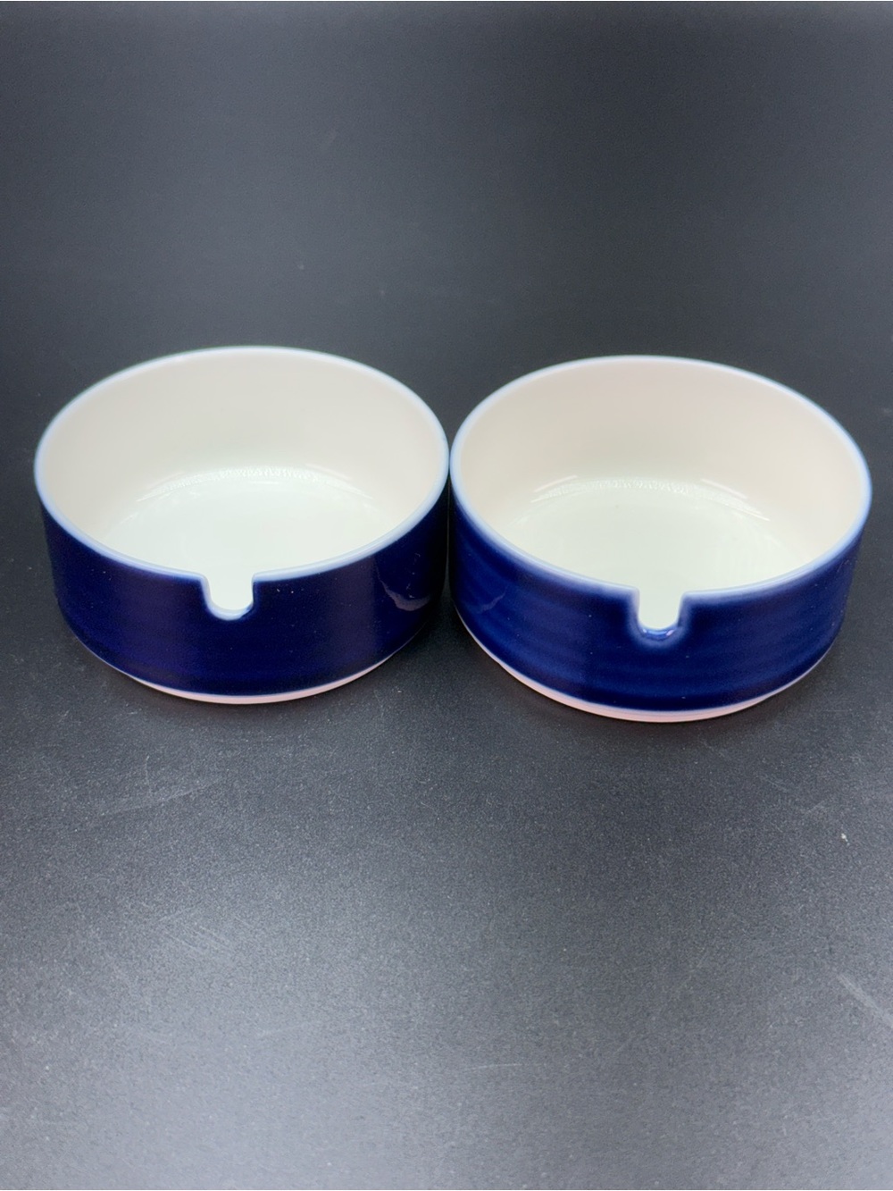 Vintage Rosenthal for Lufthansa Airlines
Stacking Cobalt Blue/White Ashtrays
